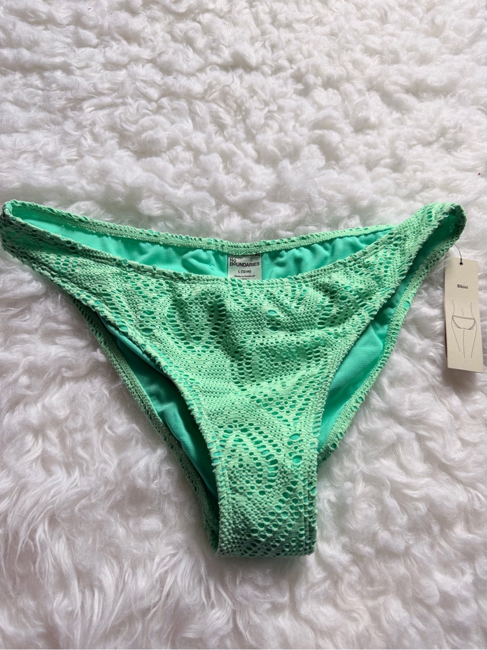 Mint Green Crochet Bikini Bottom Bathing Suit